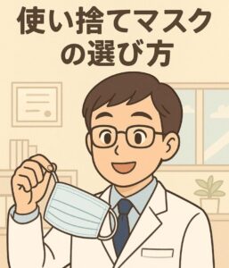 院長監修記事#2「使い捨てマスクの選び方」のアイキャッチ画像